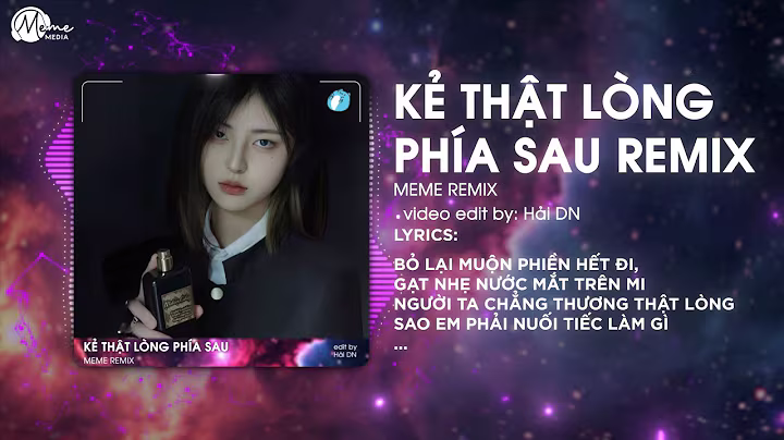 Kẻ Thật Lòng Phía Sau( MeMe Remix ) - Bỏ Lại Muộn Phiền Hết Đi, Gạt Nhẹ Nước Mắt Trên Mi Remix